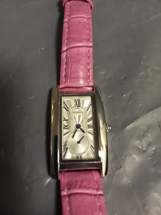 LADIES STOCKWELL WATCH TEXTURED DIAL WITH SUB DIAL MINUTE LEATHER STRAP