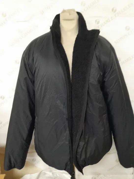 HOLLISTER BLACK PUFFER JACKET WITH INSULATED INSIDE - SIZE MEDIUM