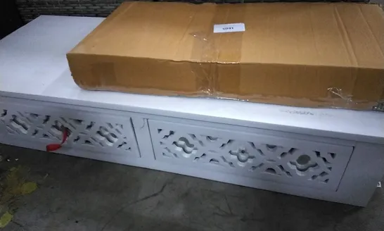 DESIGNER WHITE CHEST 1 DRAWER WITH LEGS