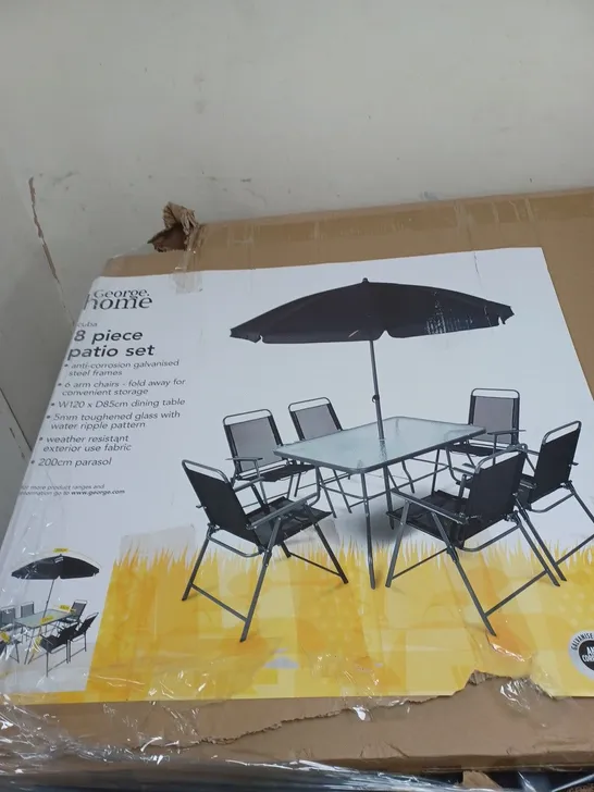 8 PIECE PATIO SET BLACK