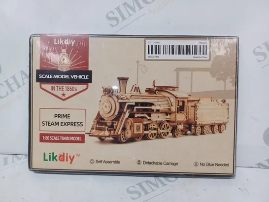 BOXED LIKDIY 1:80 SCALE PRIME STEAM EXPRESS TRAIN MODEL