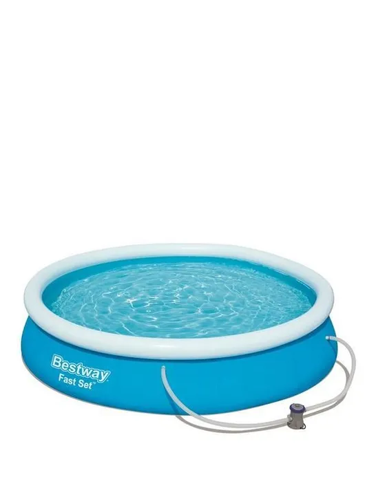 BOXED BESTWAY 12FT POOL FAST SET WITH FILTER PUMP  RRP £129.99