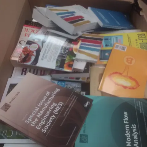 PALLET OF ASSORTED BOOKS INCLUDING RECIPES, SCIENCE BOOKS