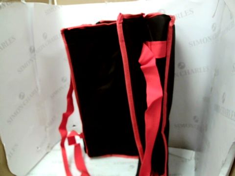 INSULATED PIZZA DELIVERY BAG - RED AND BLACK 