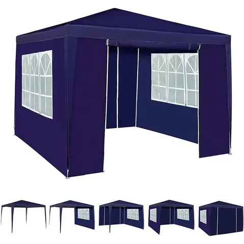 BOXED MIFFLINTOWN 3×3M STEEL PARTY TENT - BLUE (1 BOX)