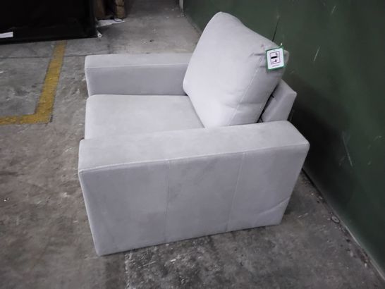 DESIGNER GREY FABRIC ARMCHAIR