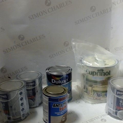LOT OF ASSORTED ITEMS TO INCLUDE; PAINT, FABRIC DYE ETC 