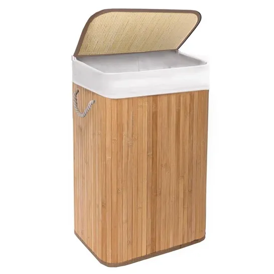 BOXED CALIFF BAMBOO LAUNDRY BIN WITH HANDLES (1 BOX)