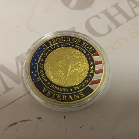 UNITED STATES OF AMERICA VETERANS COMMEMORATIVE COIN