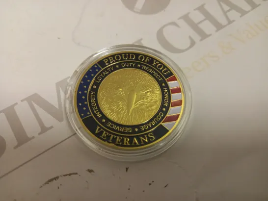 UNITED STATES OF AMERICA VETERANS COMMEMORATIVE COIN