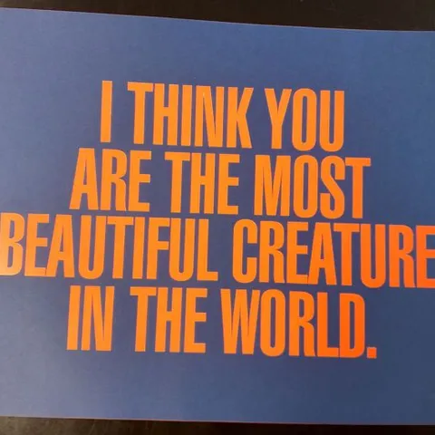 ON THE WING BEAUTIFUL CREATURE LETTERPRESS PRINT