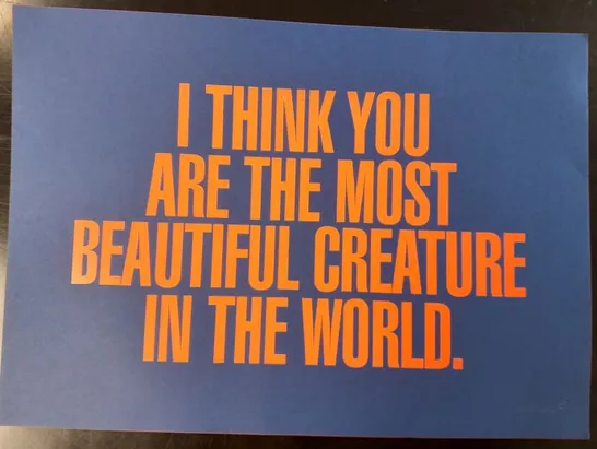 ON THE WING BEAUTIFUL CREATURE LETTERPRESS PRINT