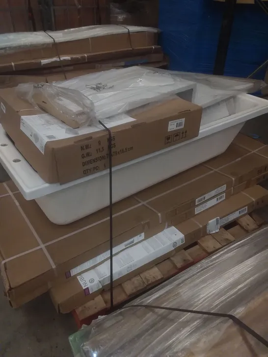 BOXED PALLET OF SHOWERBATH PANELS 