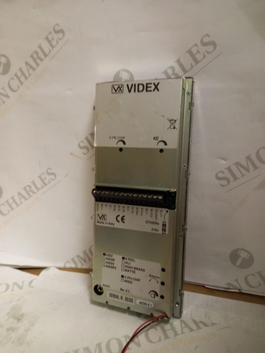 VIDEX 8K SERIES AUDIO INTERCOM