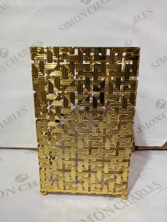 DAR LIGHTING GROUP SMALL GOLD SQUARE COLUMN LANTERN