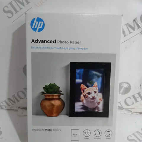 BOXED HP ADVANCED PHOTO PAPER - 100 SHEETS - 10X15CM