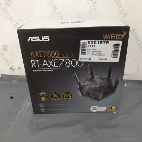 BOXED ASUS AXE7800 TRI BAND WIFI 6E ROUTER 