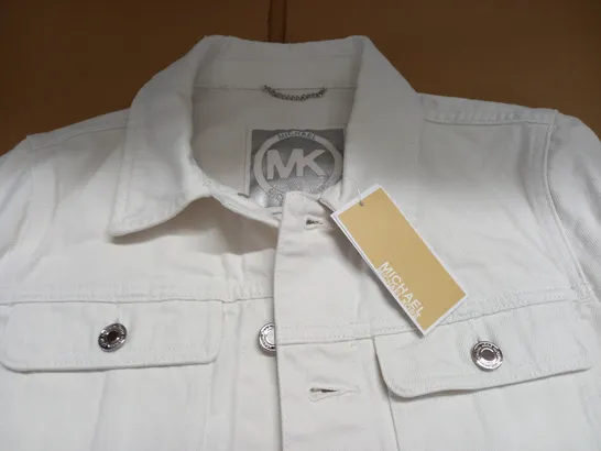 MICHAEL KORS WHITE DENIM JACKET - 10