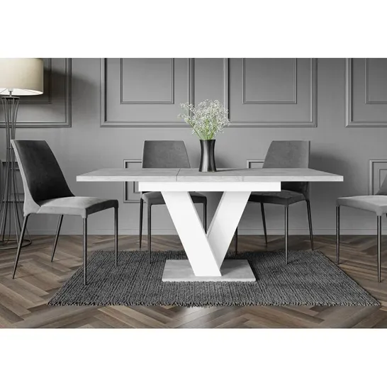 BOXED MASIV TABLE TOP- WHITE/GREY (1 BOX)