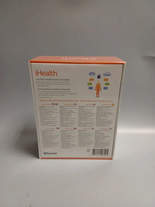 BOXED SEALED IHEALTH WIRELESS BLOOD PRESSURE WRIST MONITOR 