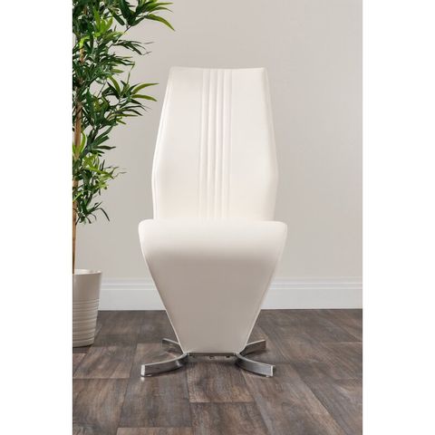 BOXED EUBANKS WHITE UPHOLSTERED DINING CHAIR 