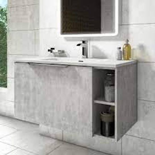 BOXED SION CONCRETE 900MM VANITY UNIT 