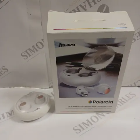 BOXED POLAROID TRUE WIRELESS EARBUDS WITH CHARGING CASE 