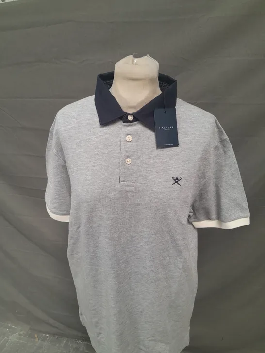 HACKETT WOVEN COLLAR POLO SHIRT SIZE M