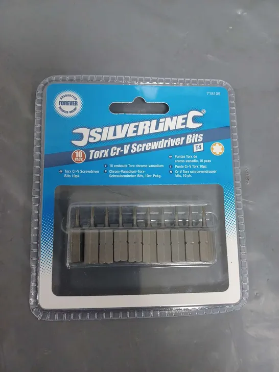 BOXED LOT OF 10 SILVERLINE TORX CR-V SCREWDRIVER BITS