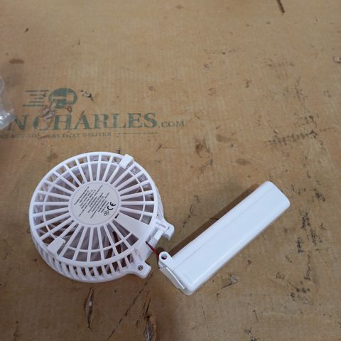 HANDHELD PORTABLE RECHARGEABLE FAN WHITE
