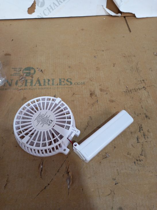 HANDHELD PORTABLE RECHARGEABLE FAN WHITE