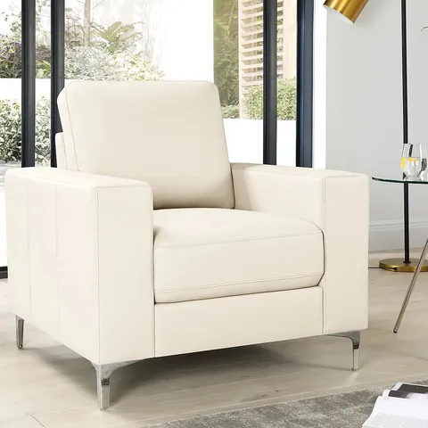 BRAND NEW BAGGED BALTIMORE IVORY ARMCHAIR (1 ITEM)