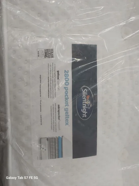 BAGGED SILENTNIGHT 4'6" DOUBLE 2800 POCKET GELTEX MATTRESS 