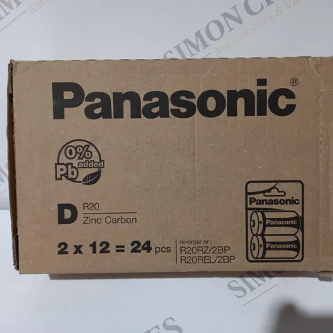 BOXED PANASONIC D2 ZINC CARBON BATTERYS 