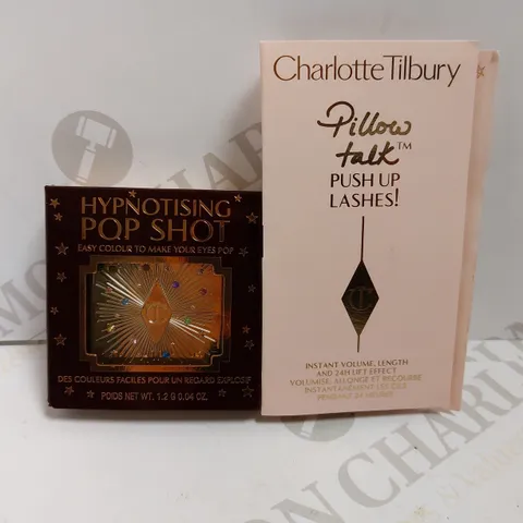 BOX OF 2 CHARLOTTE TILBURY ITEMS TO INCLUDE OUSH UP LASHES, HYPNOTISING POP SHOT