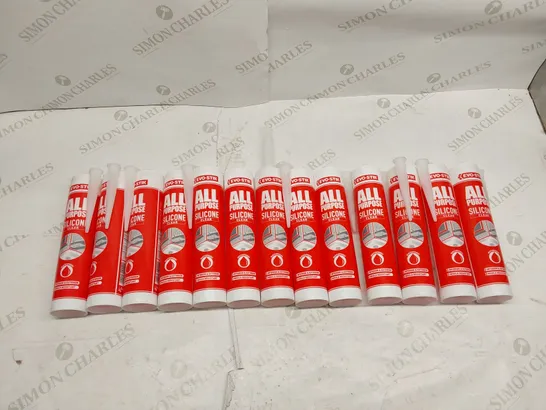 APPROXIMATELY 13X BRAND NEW EVO-STIK 280ML ALL PURPOSE SILICONE CLEAR