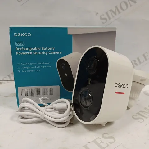 BOXED DEKCO DC6L RECHARGEABLE BATTERY POWERED SECURITY CAMERA 