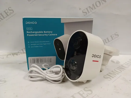 BOXED DEKCO DC6L RECHARGEABLE BATTERY POWERED SECURITY CAMERA 