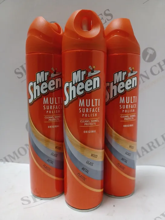 BOX OF APPROX 12 X 250ML MR SHEEN MULTI SURFACE POLISH 