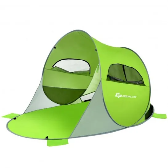 BOXED POP UP PORTABLE BEACH SHADE UPF 50+ WATERPROOF - GREEN