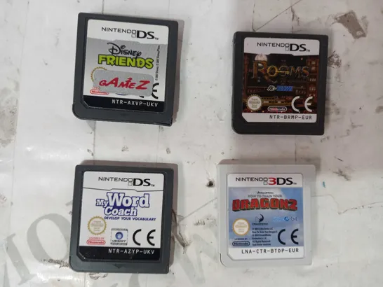 LOT OF 4 ASSORTED NINTENDO DS GAMES AND POKÉMON PLATINUM THEME NINTENDO DS CASE