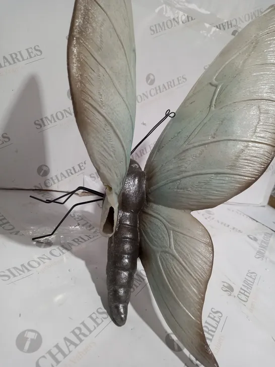 HOME2GARDEN LARGE GARDEN BUTTERFLY DECOR SOFT METALLIC 