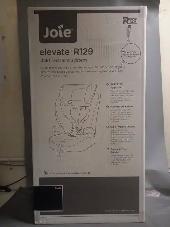 BOXED JOIE ELEVATE R129 CHILD RESTRAINT SYSTEM 