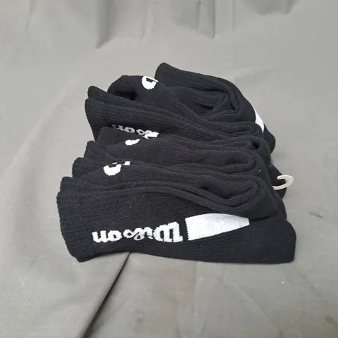 LARGE WILSON BLACK SPORT SOCKS 