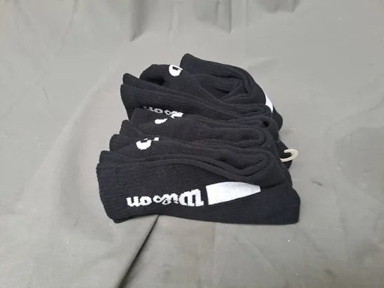 LARGE WILSON BLACK SPORT SOCKS 