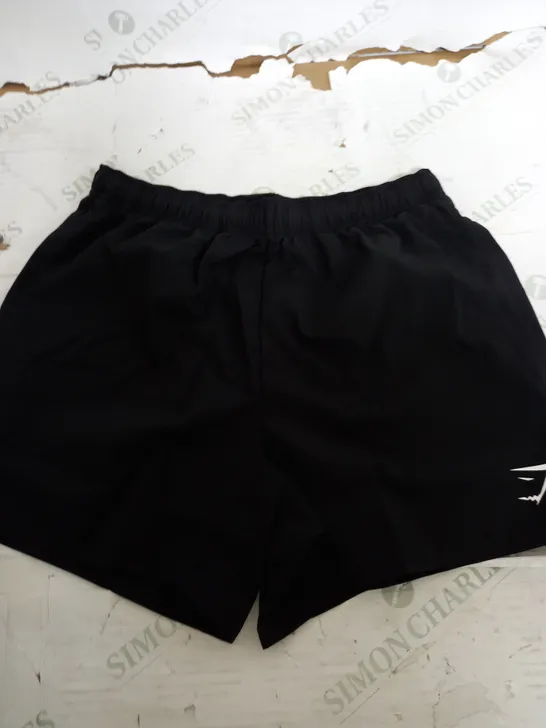 GYMSHARK BLACK SHORTS - SMALL