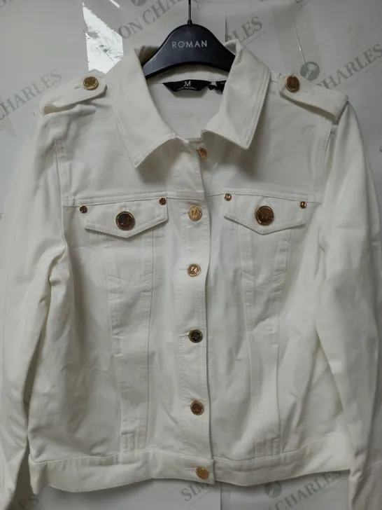 LOT OF 10 JULIEN MACDONALD MILITARY DENIM JACKETS WHITE ASSORTED SIZES