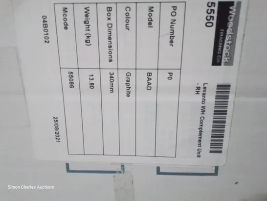 PALLET OF ASSORTED BOXED VANITY FITTINGS, INCLUDING, SPRUCE DRAWER FACIAS, BRENTA WALL HUNG VANITY UNIT 800mm, 200 OPEN TOP CARCASS, .EVENTO WALL HUNG COMPLIMENT UNIT.