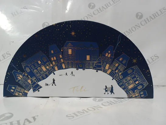 TILI FESTIVE SCENE SEMI-CIRCLE STORAGE BOX IN NAVY