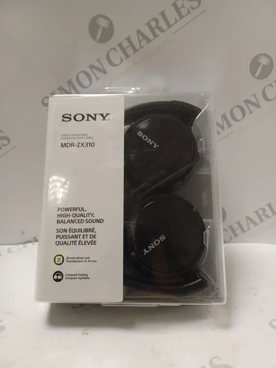 BOXED SONY MDR-ZX310 OVER-EAR HEADPHONES IN BLACK